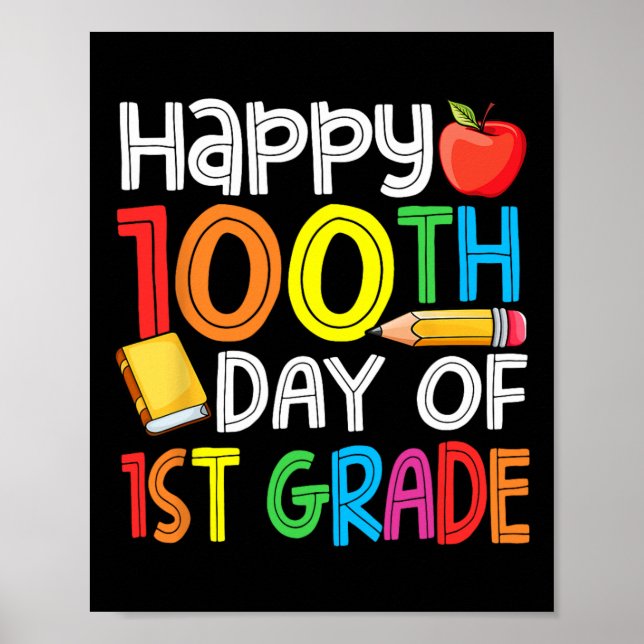 Dagar Smartare första Klass 100-dagen i skolan 1:a Poster (Framsidan)