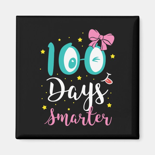 Dagar Smartare Roligt Kids School Girls Magnet (Framsidan)