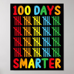 Dagar Smartare Roligt Tally Teacher och Studenter Poster