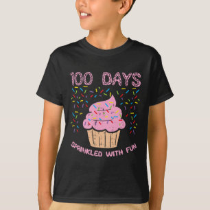 Dagar Sprinkled med Roligt Cupkaka 100 timmar skol T Shirt
