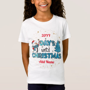 Dagar tills jul anpassar sig t shirt