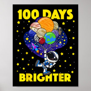 Dagar under skolans 100:e dag Astronaut Poster