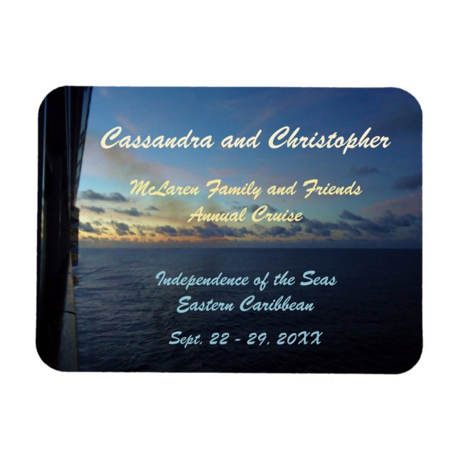 Dagar vid Sea Stateroom Door Marker Magnet (Horisontell)