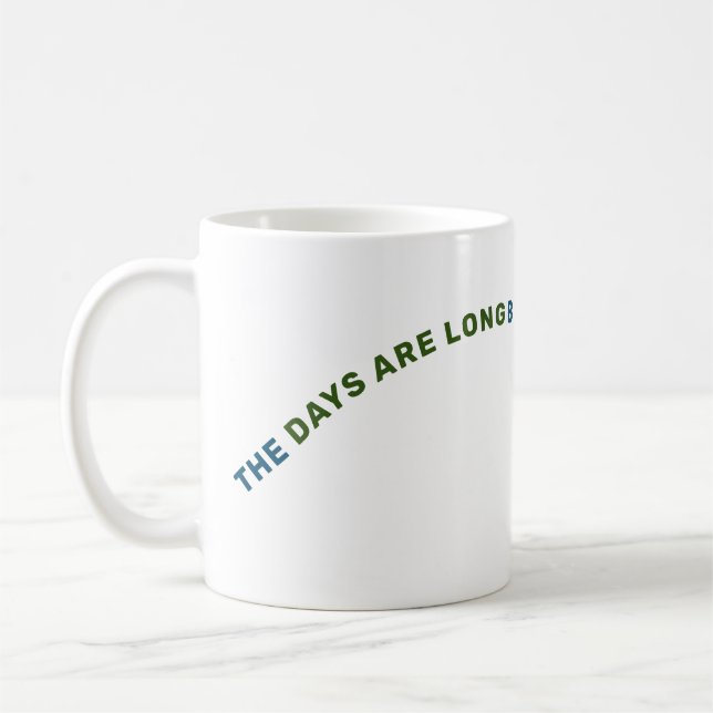DAGARNA ÄR LÄNGRE MEN ÅREN ÄR KORT KAFFEMUGG (Vänster)
