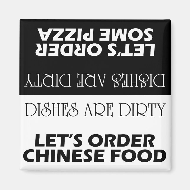 Dagarna är smutsigt Låt oss orderleverans Dubbla v Magnet (Framsidan)