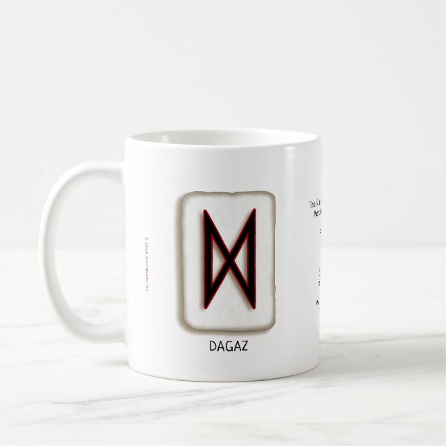 Dagaz RuneStone 11 oz. Mugg (Vänster)