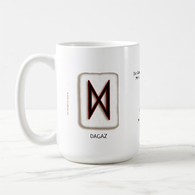 Dagaz RuneStone 15 oz. Mugg (Vänster)