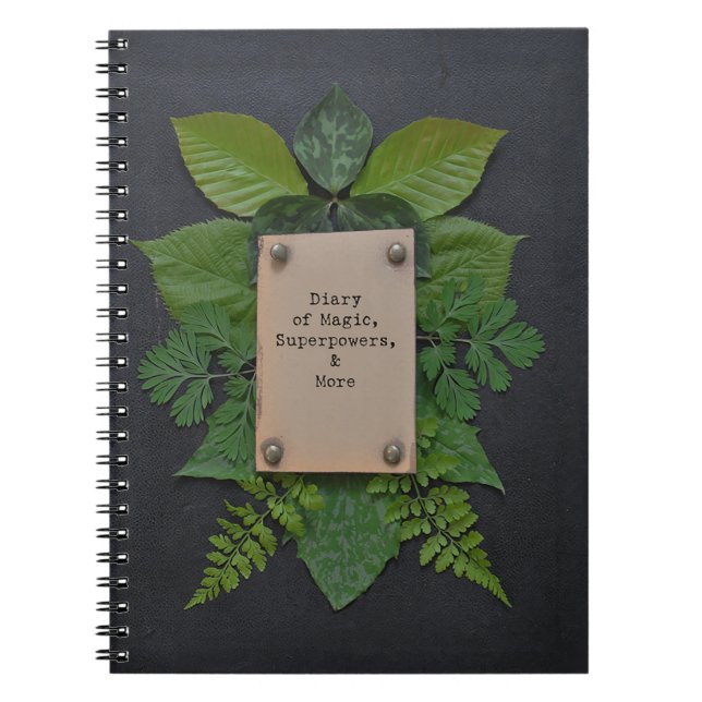 Dagbok av Superpowers Anteckningsbok Med Spiral (Framsidan)