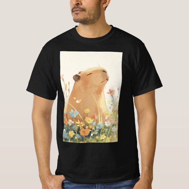 Dagdrömmande Kapybara T Shirt (Framsida)