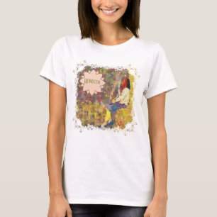 Dagdrömmerska på vägg Abstrakt Färgrik Geometri T Shirt