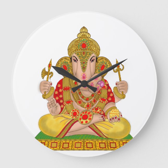 Dagduseth Ganesha Clock Stor Klocka (Framsida)