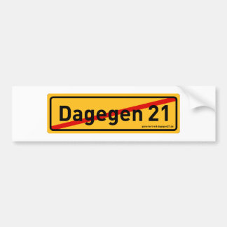 dagegen21.de Autoaufkleber Bildekal