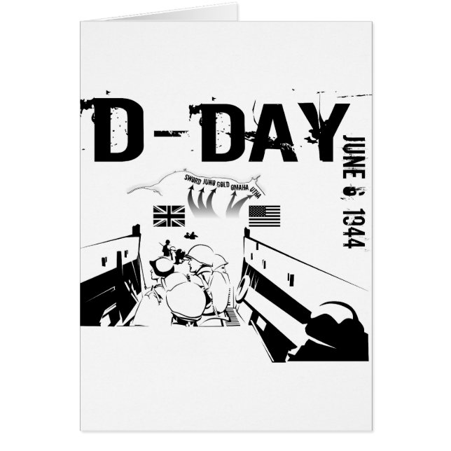 DAGEN 6 juni 1944 Hälsningskort (Framsidan)