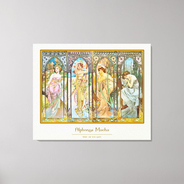 Dagen - Alphonse Mucha Canvastryck (Framsida)