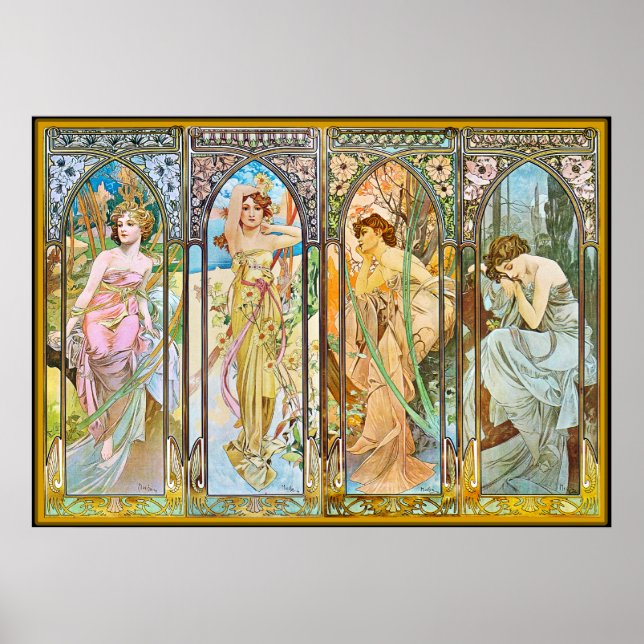 Dagen, Alphonse Mucha Poster (Framsidan)