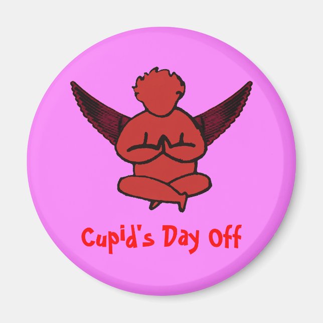 Dagen av Cupid Av - Alla hjärtans Yoga Magnet (Framsidan)
