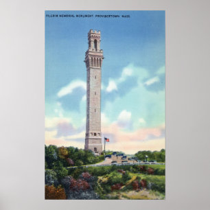 Dagen beskådar av vallfärdar minnesmärken poster