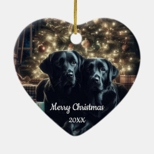 Dagen Black Labrador Hund Pet Julgransprydnad Keramik