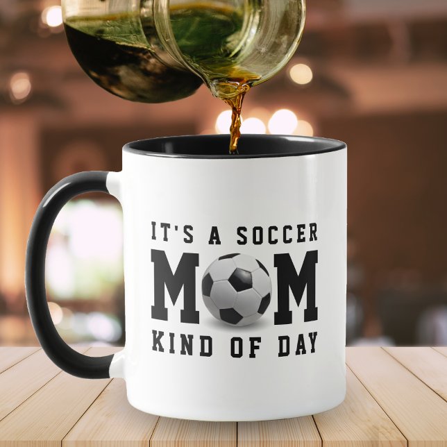 Dagen Black, Mamma Mugg (Soccer Mom Kind of Day Black Mug
)