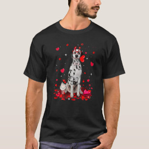 Dagen Dalmatian Hund Hjärtedräkt P T Shirt