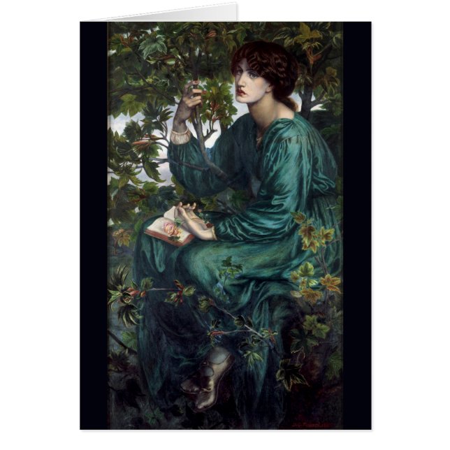 Dagen Dream av Dante Gabriel Rossetti Hälsningskort (Framsidan)