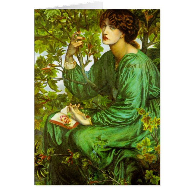Dagen Dream av Dante Gabriel Rossetti Hälsningskort (Framsidan)