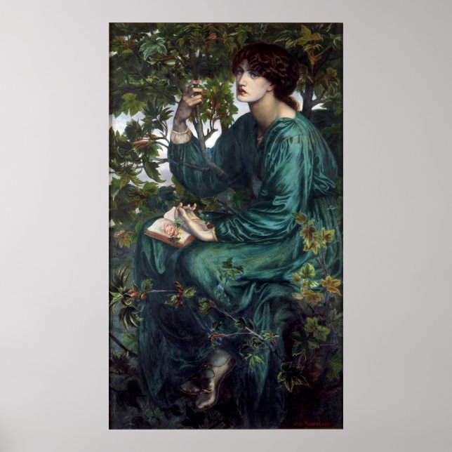 Dagen Dream av Dante Gabriel Rossetti Poster (Framsidan)