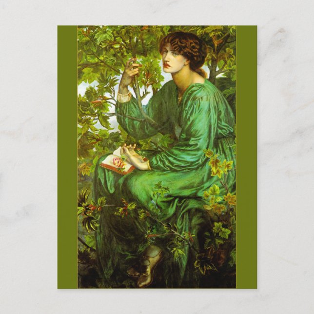 Dagen Dream av Dante Gabriel Rossetti Vykort (Framsida)
