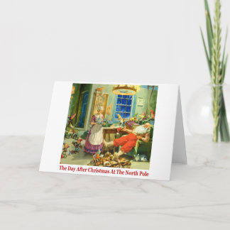 Dagen efter jul på norr Pole. Helgkort