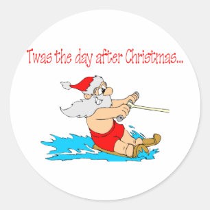 Dagen efter jul runt klistermärke
