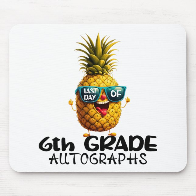 Dagen för 6e Klass Autograf Studenten Boys Girls F Musmatta (Framsidan)