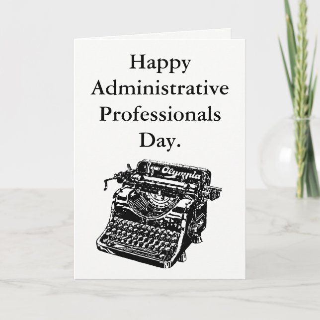 Dagen för administrativa Professioneller i lycklig Helgkort (Framsida)