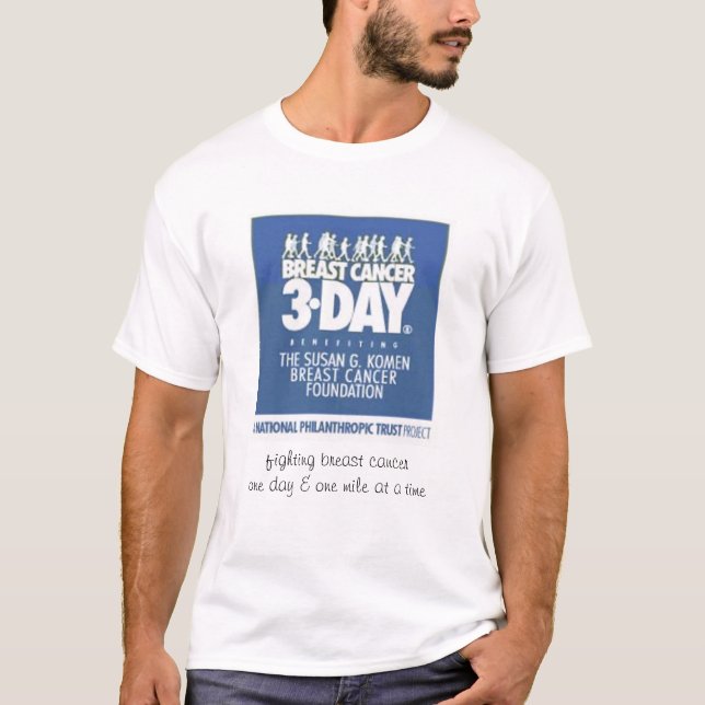 Dagen för bröstcancer 3 går tee shirt (Framsida)