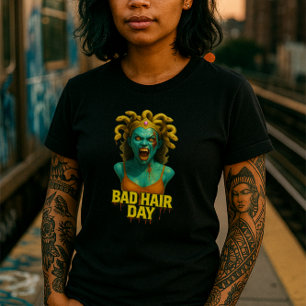 Dagen för dålig hår Medusa Edition Myth Monste T Shirt