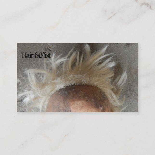 Dagen för dålig hår visitkort (Framsida)