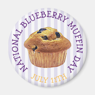 Dagen för den nationella blåbär-muffindagen i juli magnet