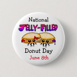 Dagen för den nationella Jelly-Filling-Donut Knapp