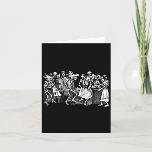 Dagen för dödsdomarna i Skeletons de Los Muertos Kort (Framsida)