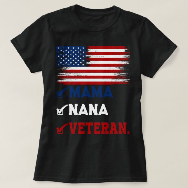 Dagen för erkännande av kvinnliga veteraner första t shirt (Design framsida)