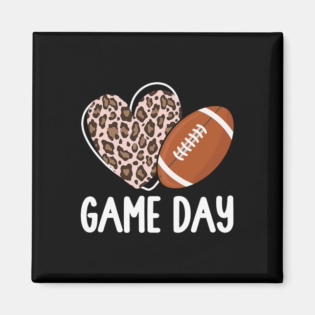 Dagen för fotbollsmatchen Womens Leopard Cheetah G Magnet (Framsidan)