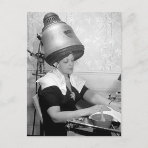 Dagen för Glamor Vintage Beauty Parlor New York Ci Vykort