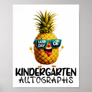 Dagen för Kindergarten Autograph Studenten Boy Gir Poster