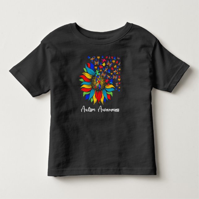 Dagen för medvetandegörande av solrosautism Kärlek T Shirt (Framsida)
