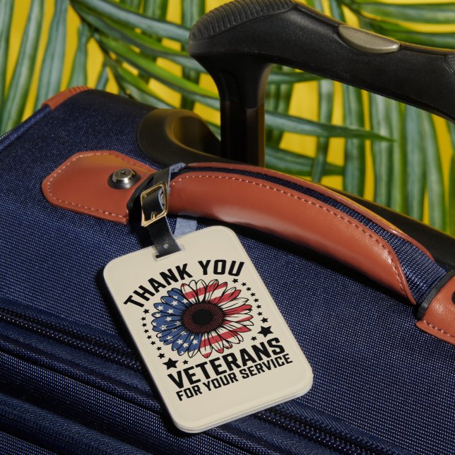 Dagen för militära veteraner i tack Solrossolrosda Bagagebricka (Framsida Insitu 1)