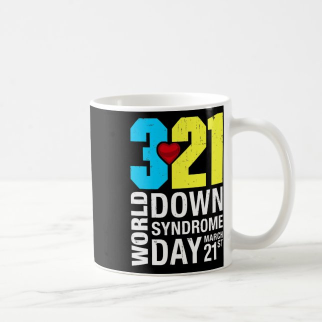 Dagen för nedsyndrom 21:a För manar kvinnobarn Kaffemugg (Höger)