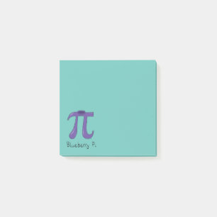 Dagen för Pi för Math för blåbärPi noterar de Post-it Block