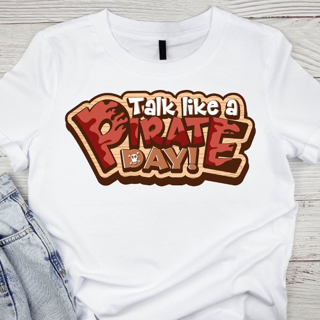 Dagen för Prata som en pirat av vismträ T Shirt (Skapare uppladdad)