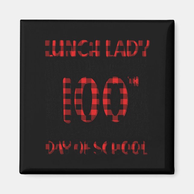 Dagen för skolavhopp Dam Typography Red Play Magnet (Framsidan)