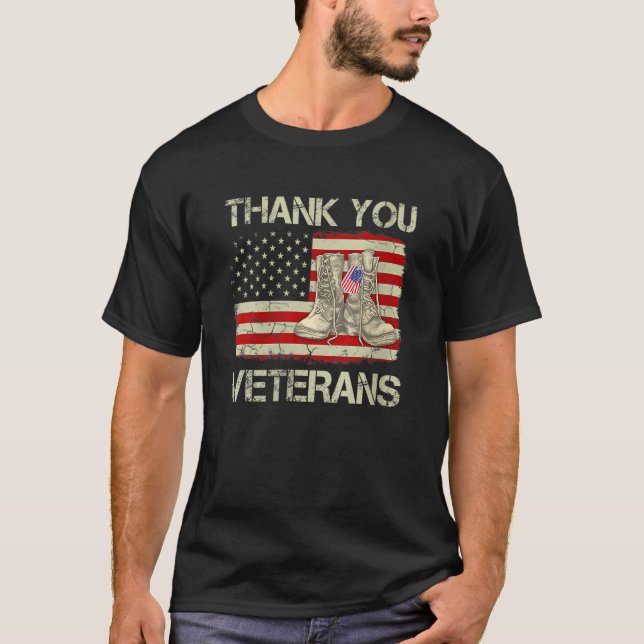 Dagen för Tack Veterans-bekämpningen av Boots Vete T Shirt (Framsida)