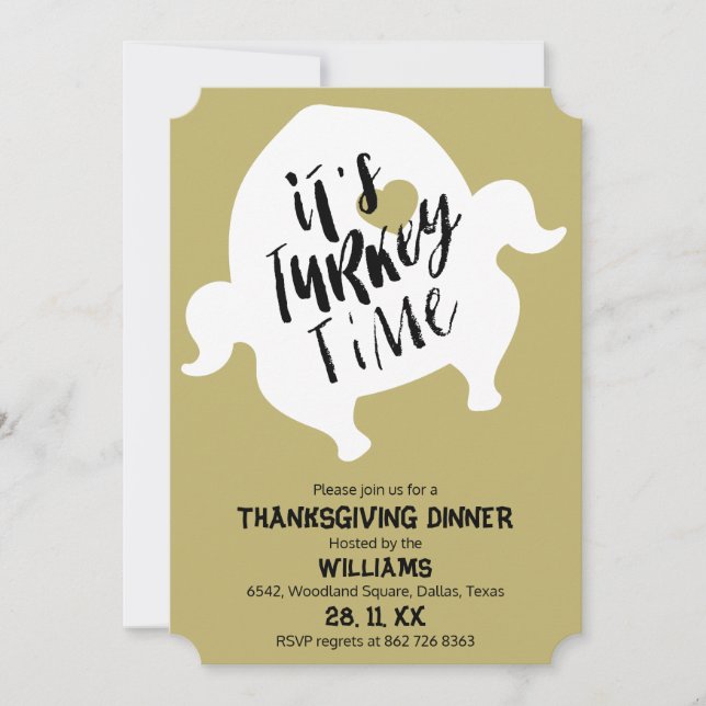 Dagen för Turkiets Thanksgiving i Turkiet Inbjudningar (Framsida)